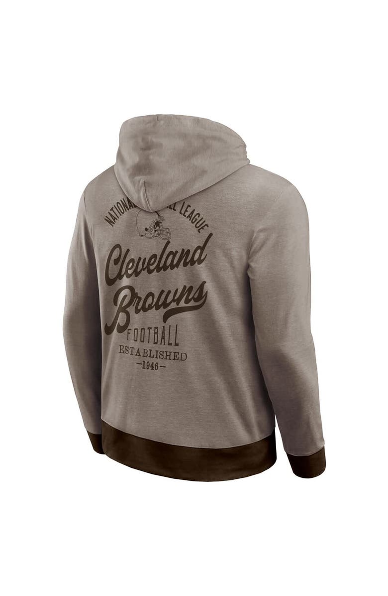 Darius Rucker Collection by Fanatics Men's Darius Rucker Collection by Fanatics Brown Cleveland Browns Tonal Knit Pullover Hoodie, Alternate, color, Brown