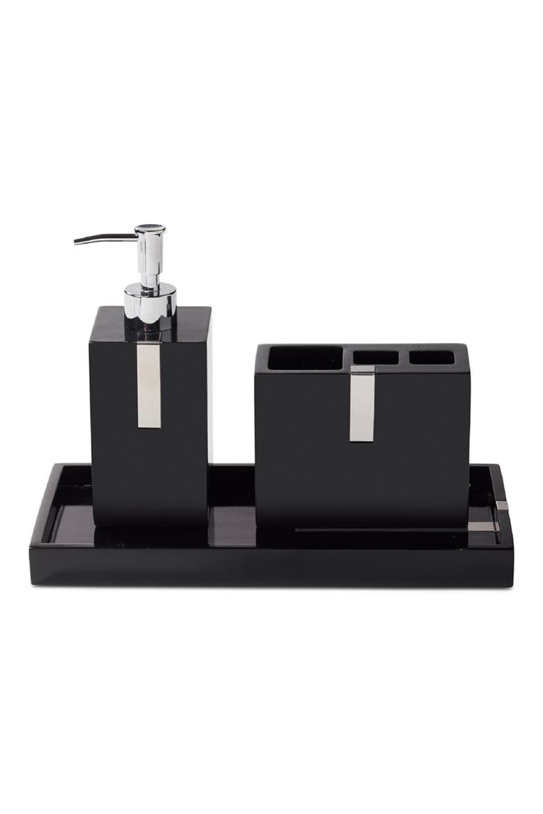 Houston Street 3-Piece Bathroom Set, Main, color, BLACK