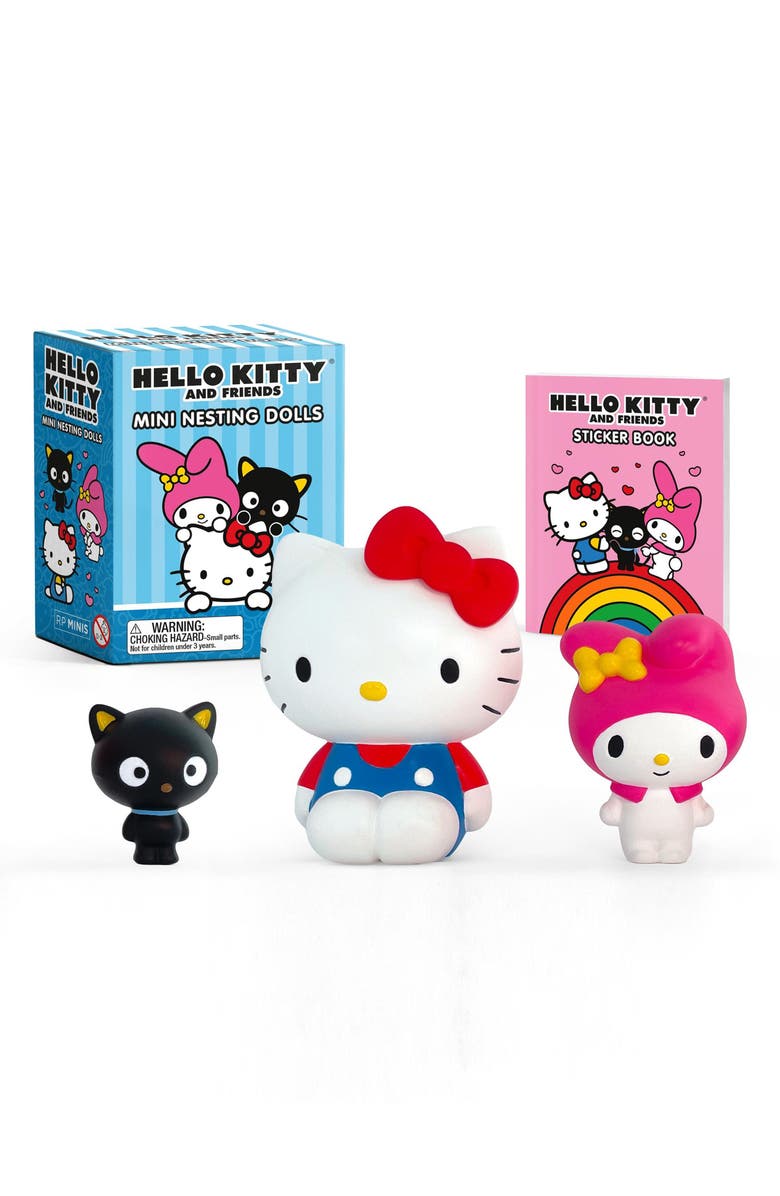 Hachette Books Hello Kitty & Friends Nesting Dolls & Sticker Booklet Set, Main, color, Multi