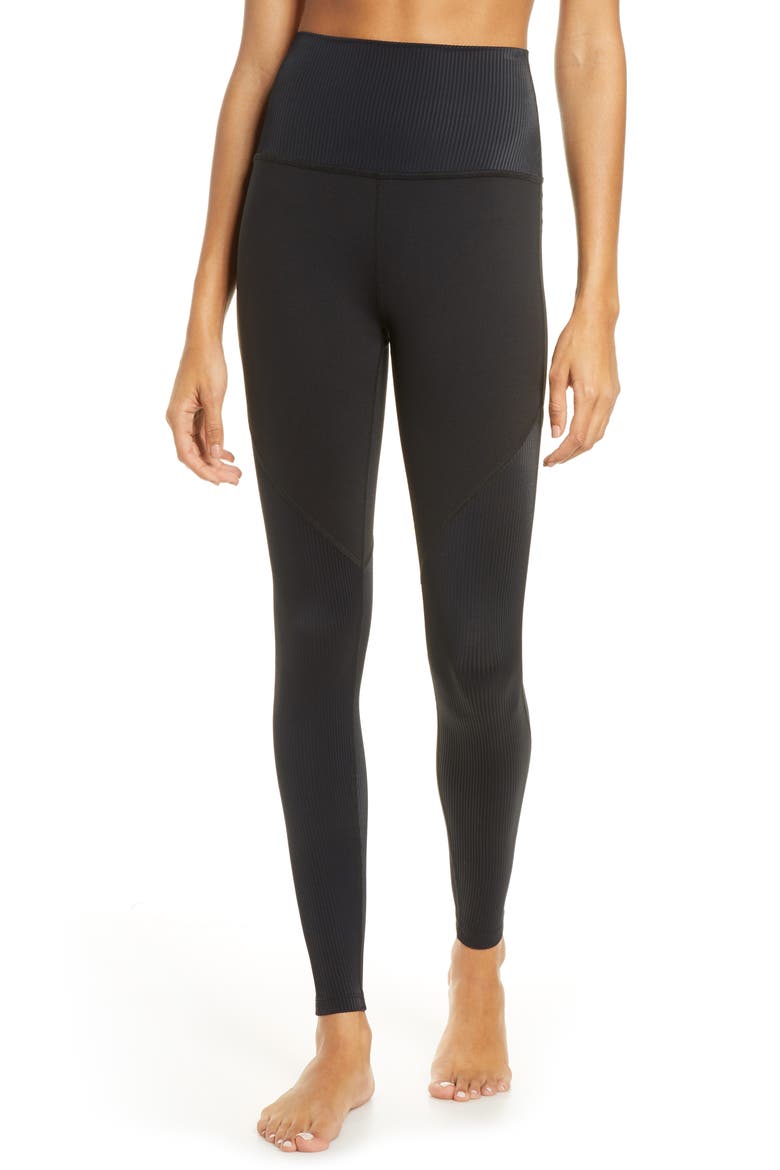 Line of the Times High Waist Leggings, Main, color, BLACK