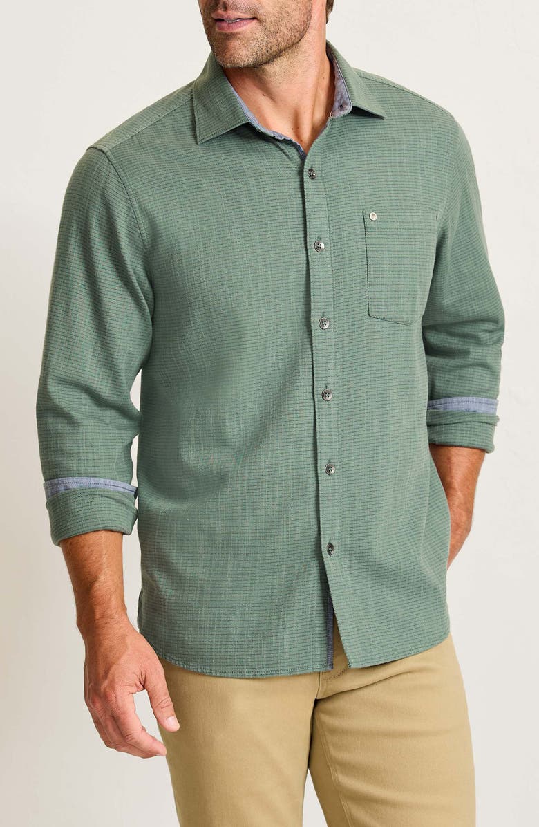 Tommy Bahama Dorado Stretch Cotton Button-Up Shirt, Main, color, Garden Gate