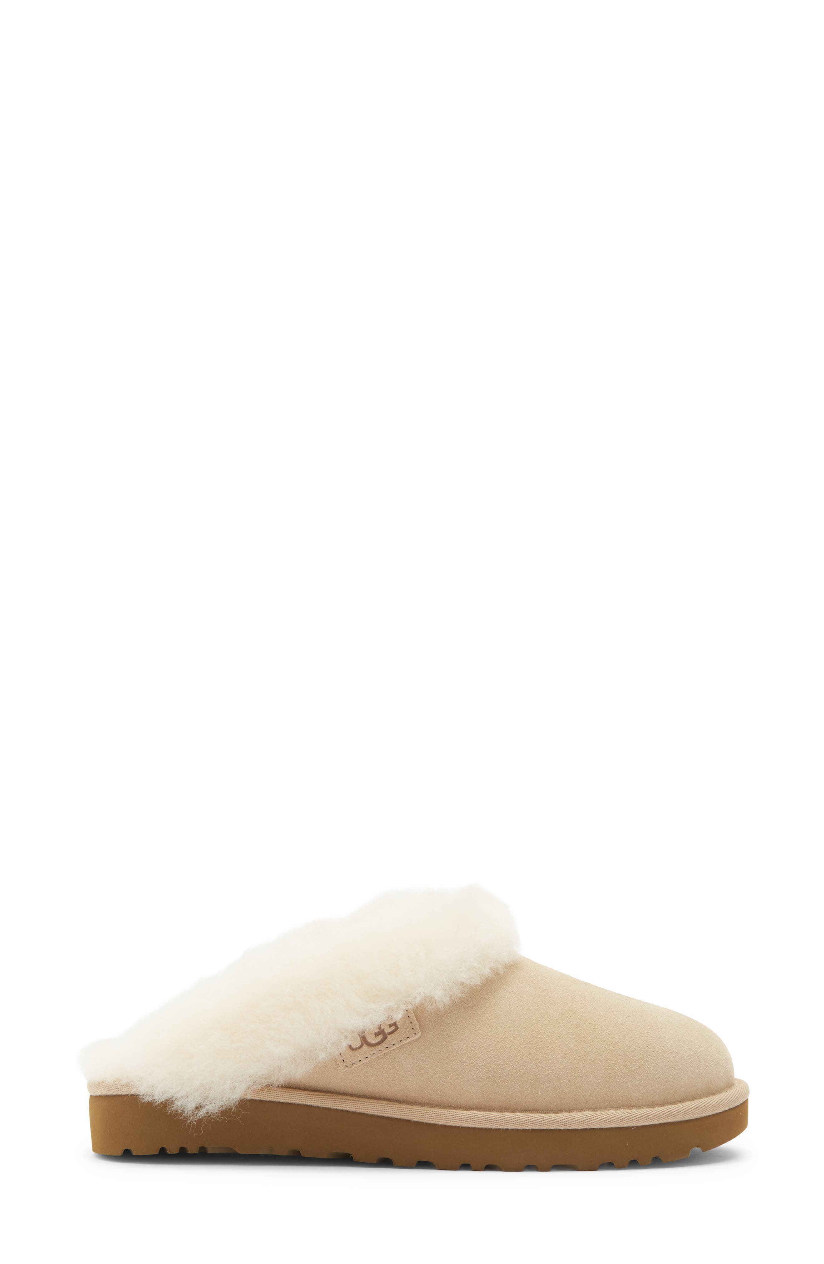 Clugette Genuine Shearling Clog, Alternate, color, SAND