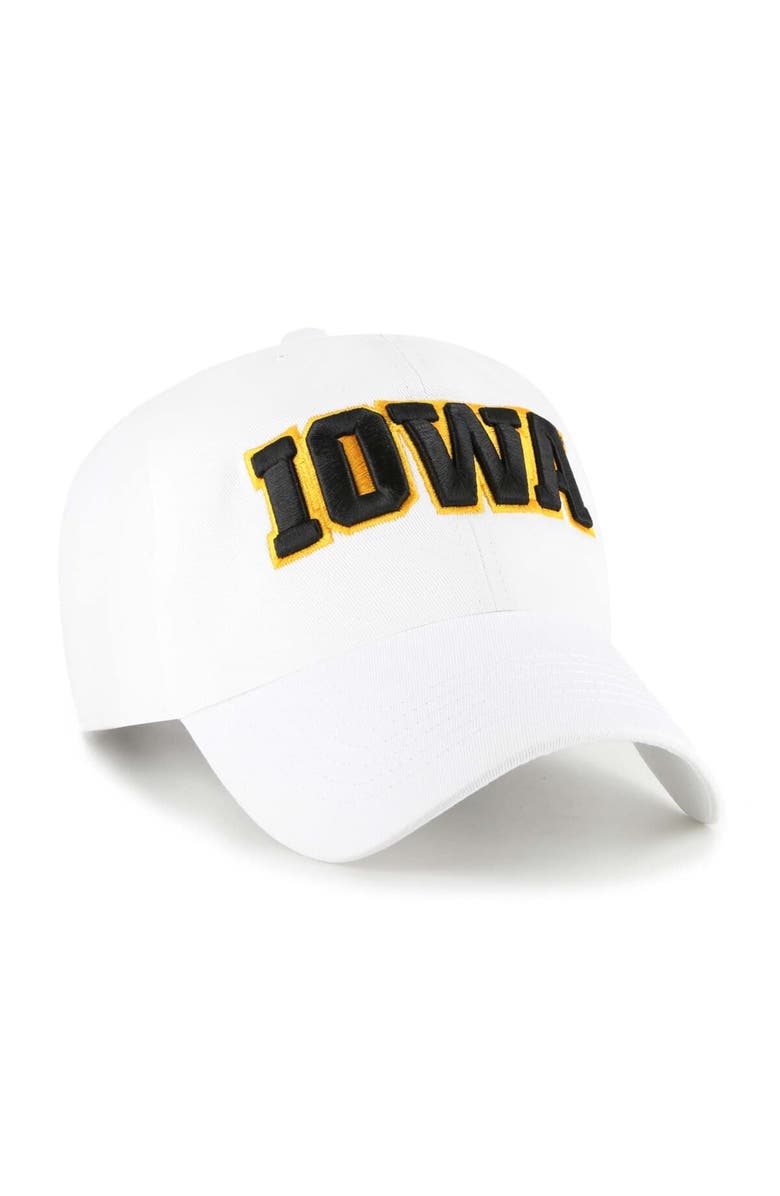 '47 Men's '47 White Iowa Hawkeyes Clean Up Adjustable Hat, Alternate, color, 