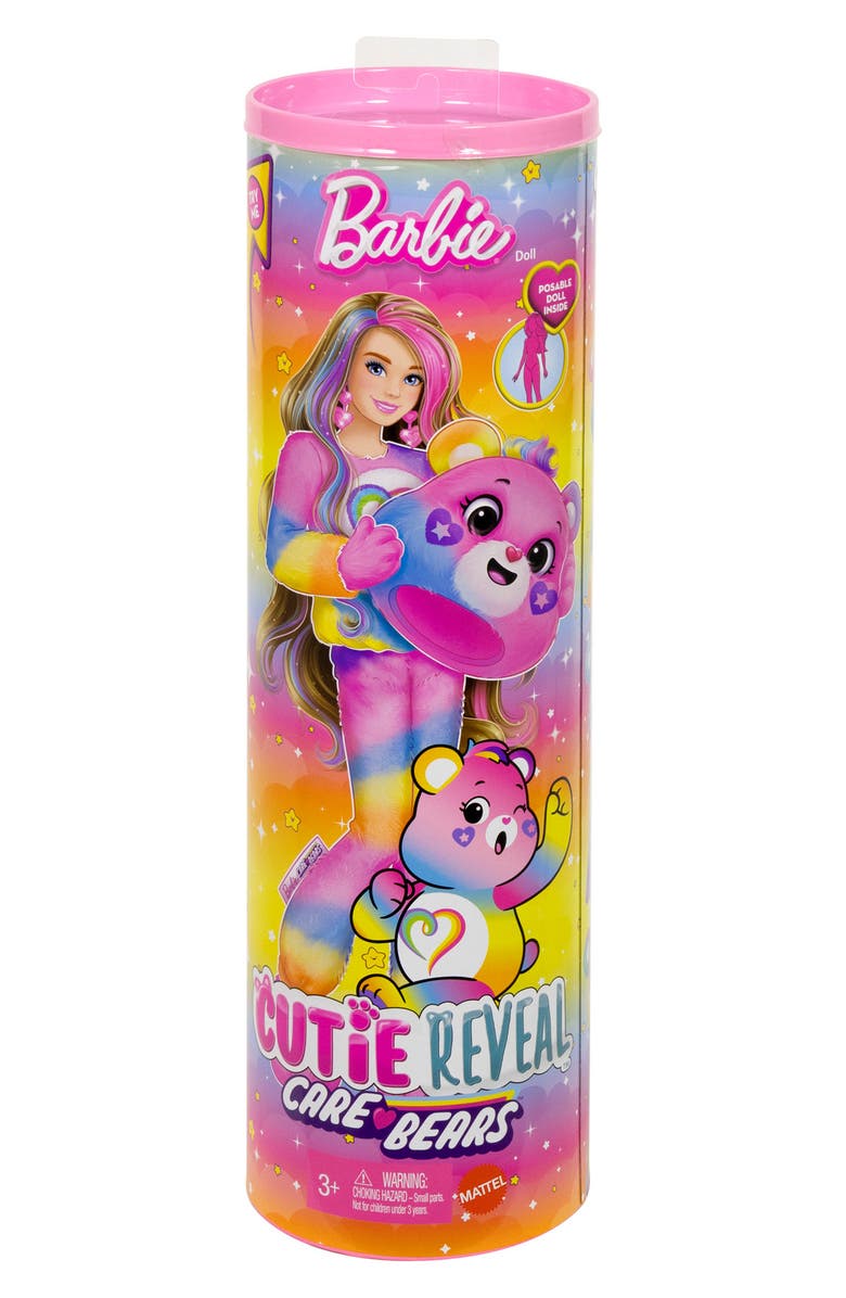 Barbie Care Bears Cutie Reveal<sup>™</sup> Share Bear Doll with 10 Surprises, Main, color, Multicolor