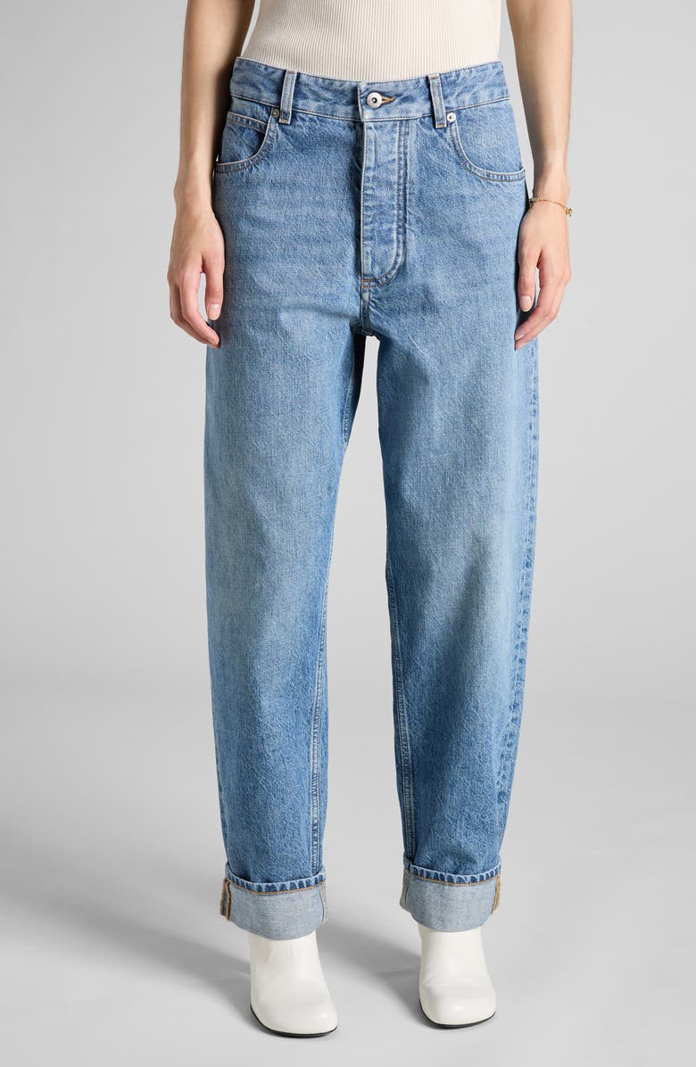 Bottega Veneta Turned Up Jeans, Main, color, 