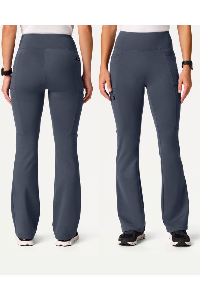 Perri UltraSOFT Women's Yoga Scrub Pant - 5 Pockets Skinny Fit, Alternate, color, Carbon Grey