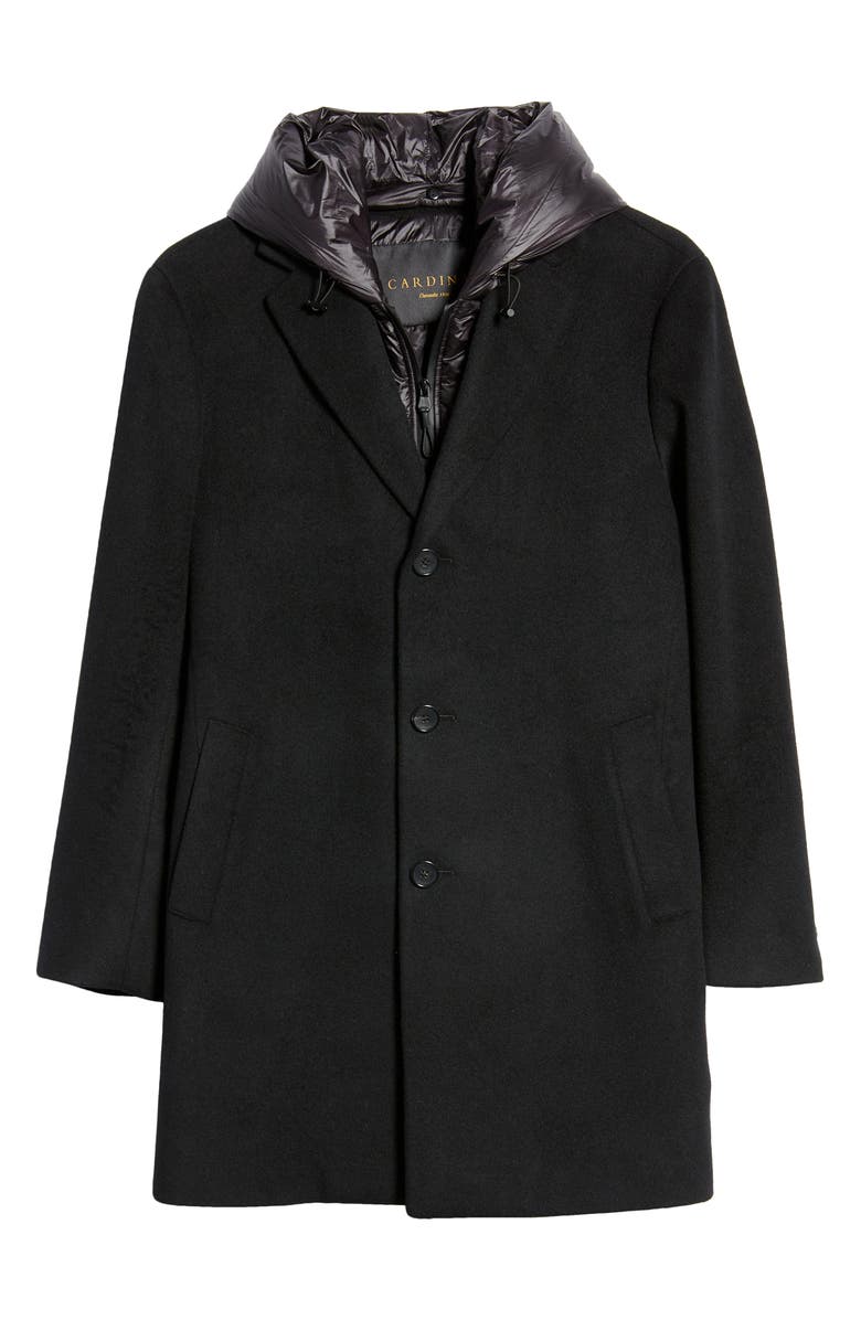 Cardinal of Canada Trenton Water Repellent Overcoat with Removable Bib, Alternate, color, Black