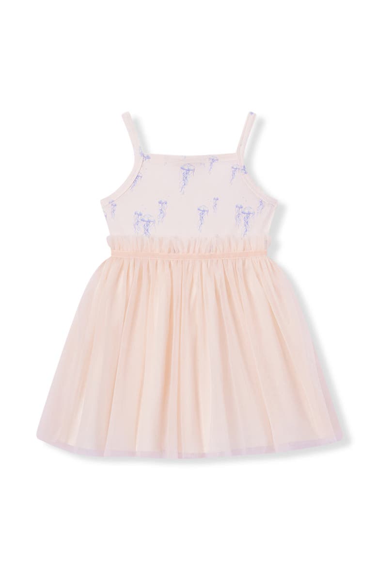 Cotton Stretch Ballet Dress, Alternate, color, Sunset Jellyfish