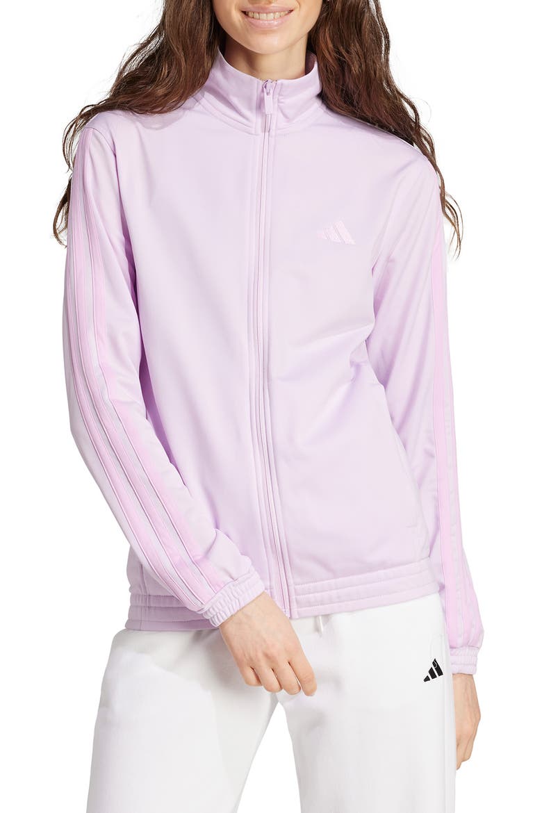 3-Stripes Tricot Track Jacket, Main, color, ICE LAVENDER