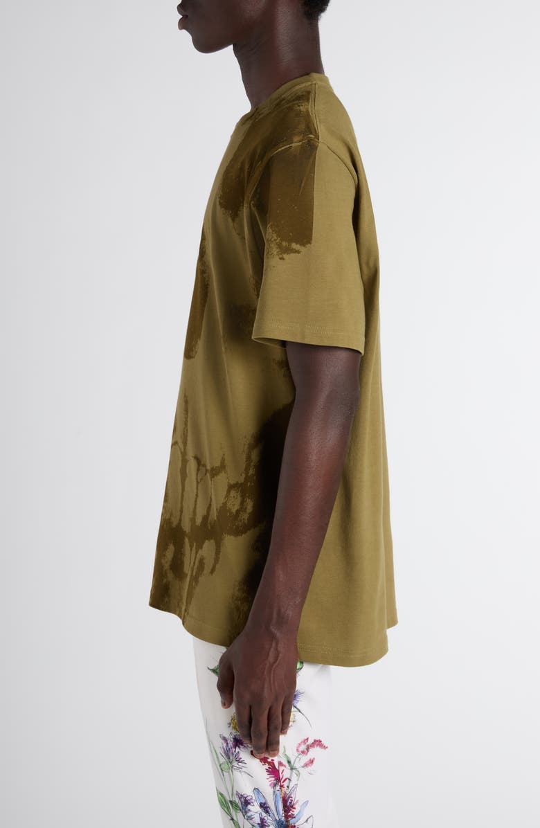 McQueen Exploded Skull Graphic T-Shirt, Alternate, color, Olive/ Olive