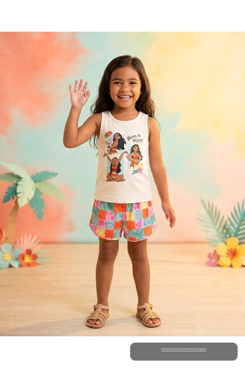 Moana 2-Piece Tee and Shorts Set, Alternate, color, Tusk Multi Moana
