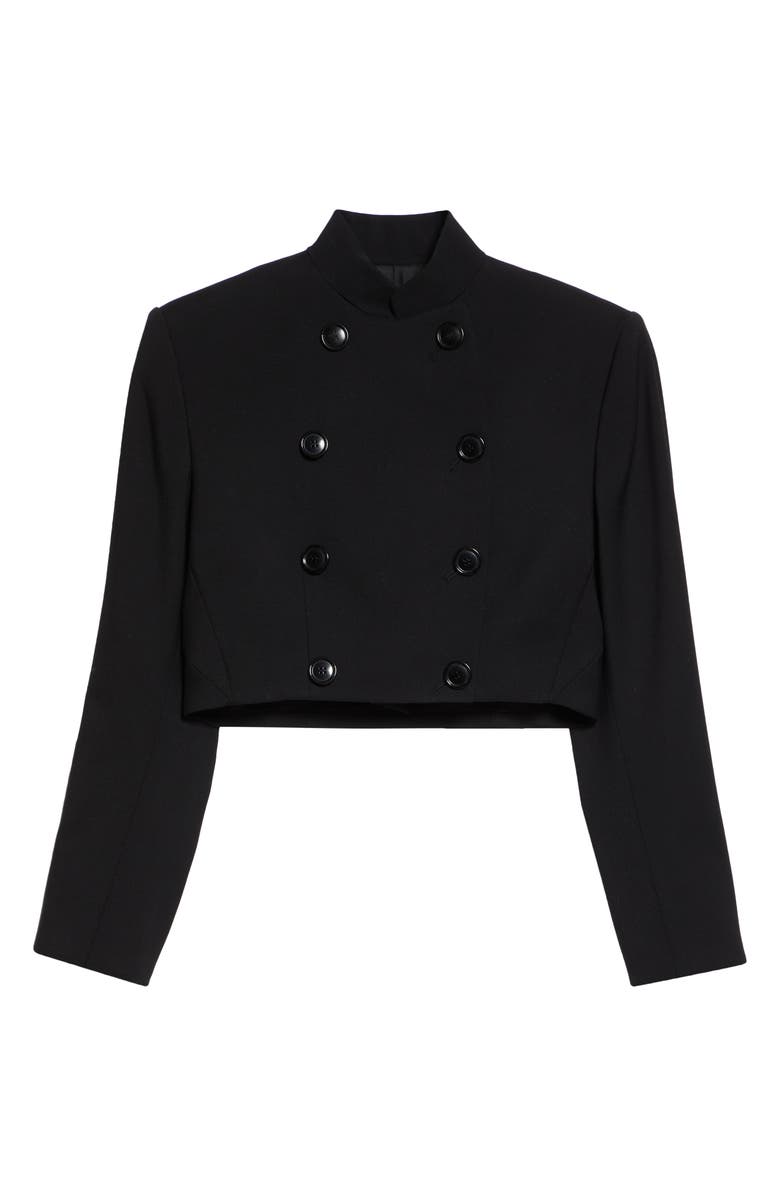 Alaïa Crop Wool Blazer, Alternate, color, 