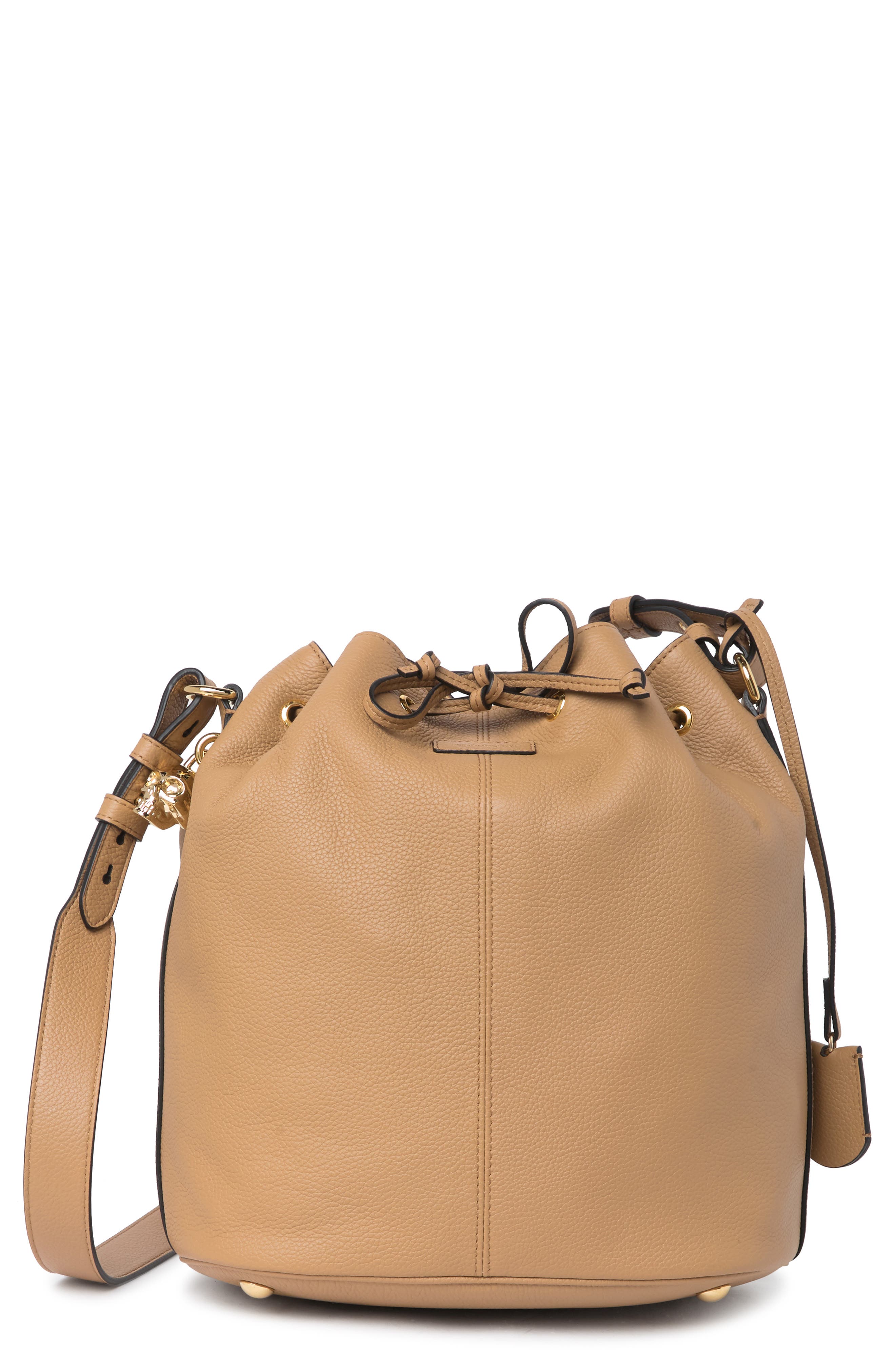 McQueen Padlock Skull Leather Bucket Bag (Women) | Nordstromrack