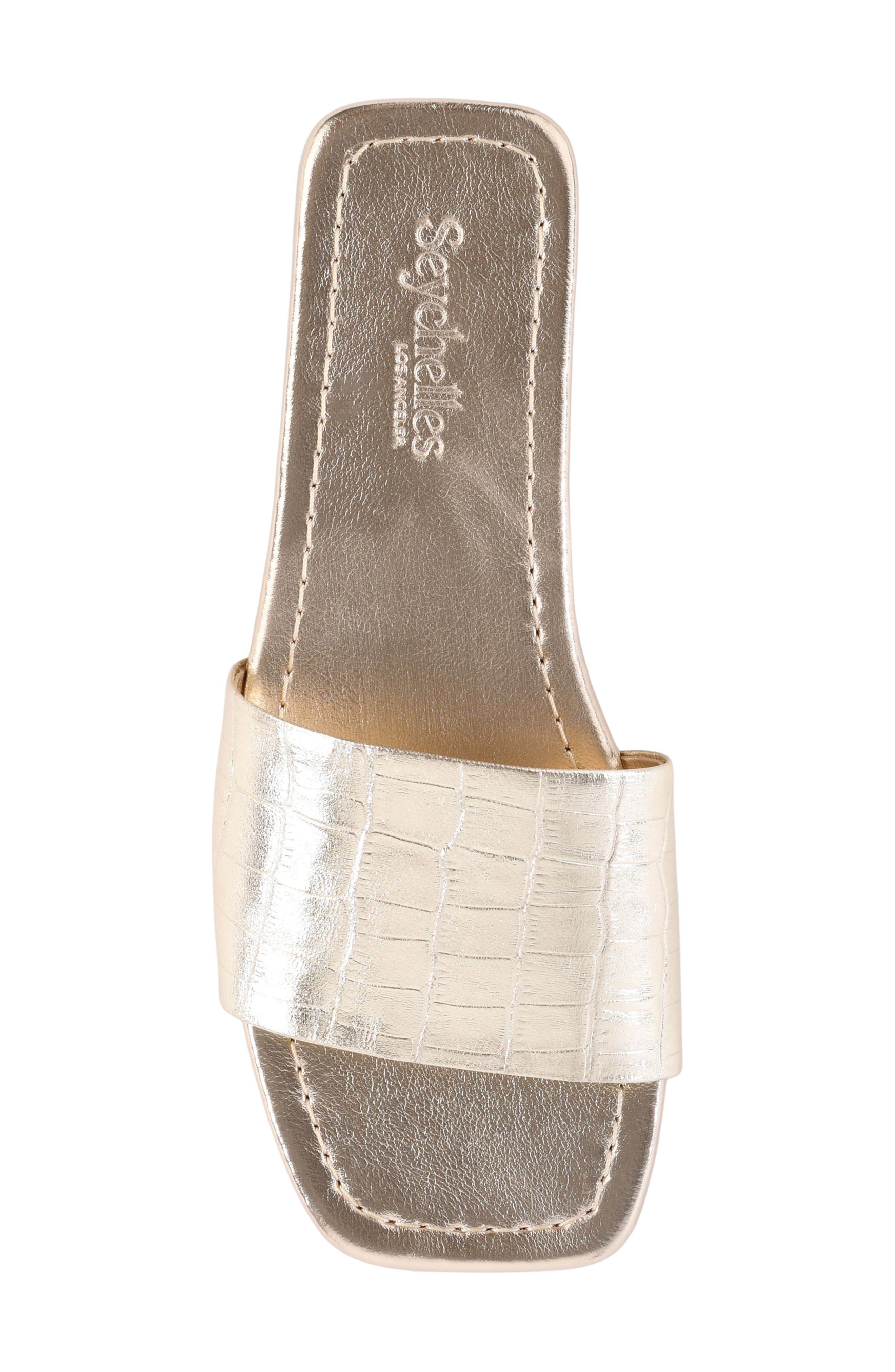 Seychelles Paris Slide Sandal, Alternate, color, Gold