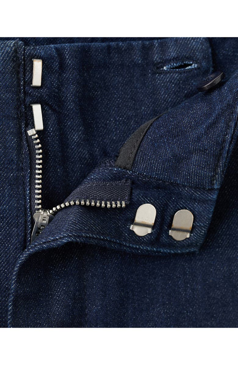 MANGO Flat Front Mid Rise Wide Leg Jeans, Alternate, color, 