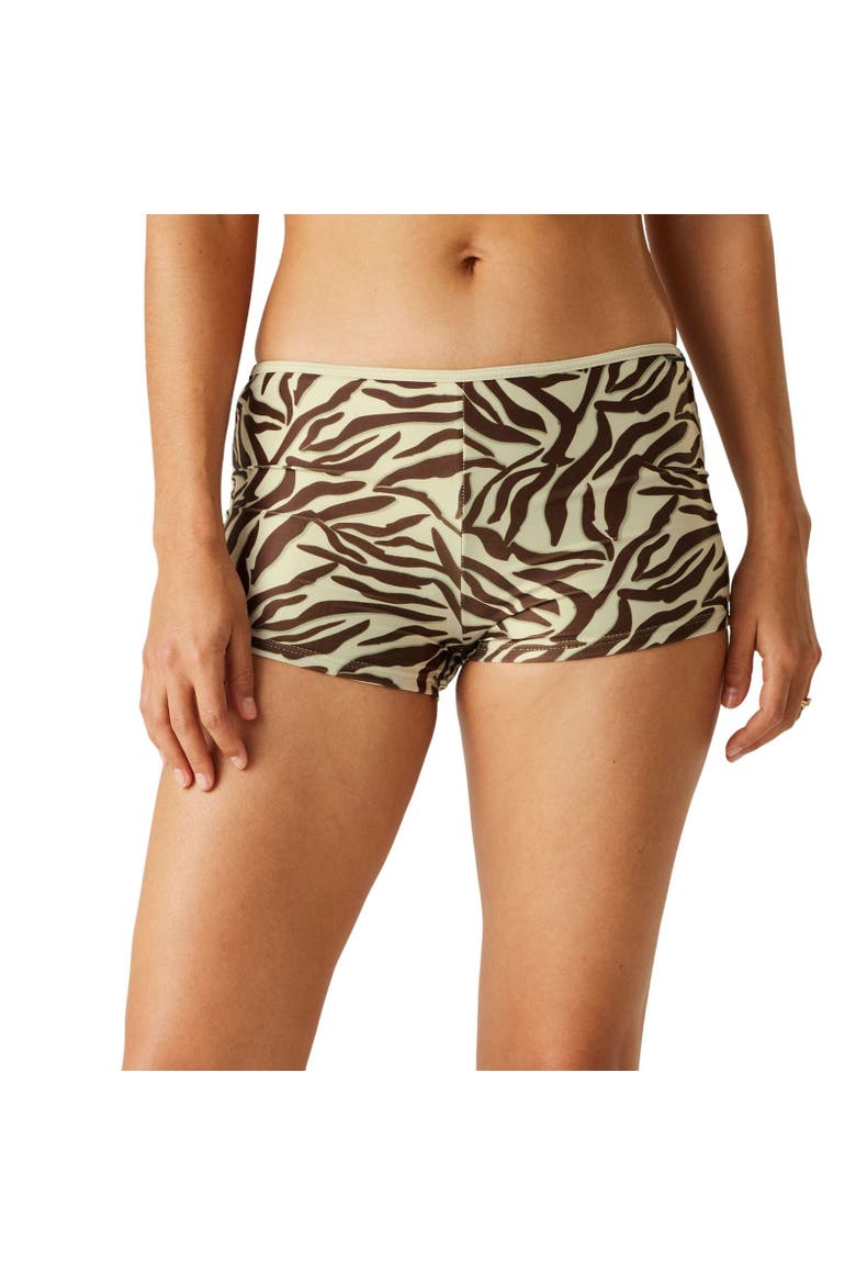 Aceana Zebra Print Bikini Shorts, Main, color, Cream and Brown