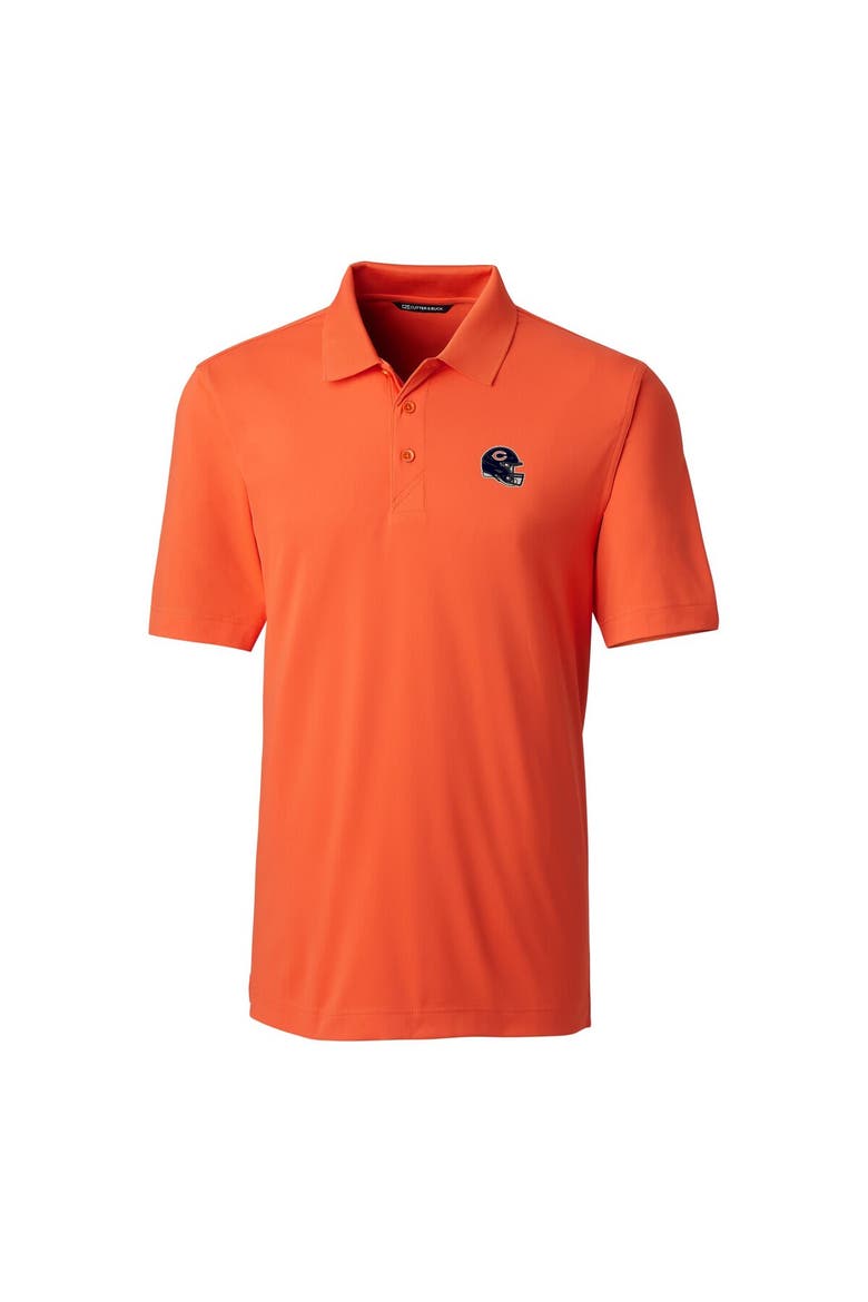 Men's Cutter & Buck  Orange Chicago Bears Helmet Forge Stretch Polo, Alternate, color, Orange