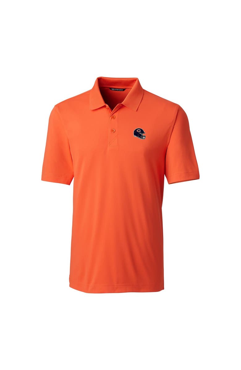 Cutter & Buck Men's Cutter & Buck Orange Chicago Bears Helmet Forge Stretch Polo, Alternate, color,