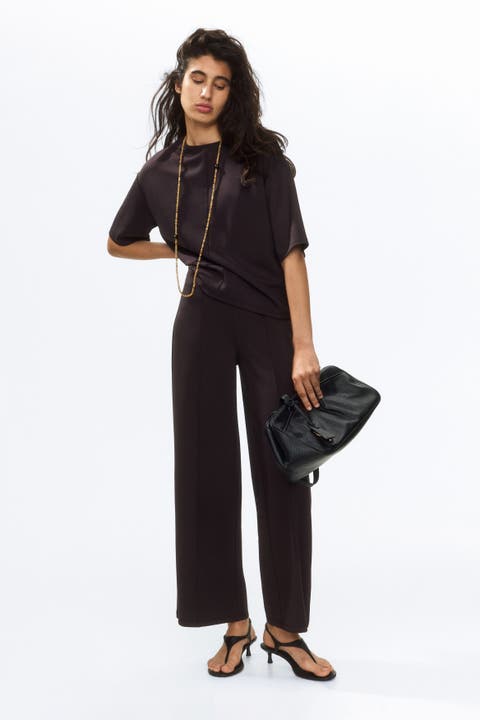 Crease-front Jersey Trousers