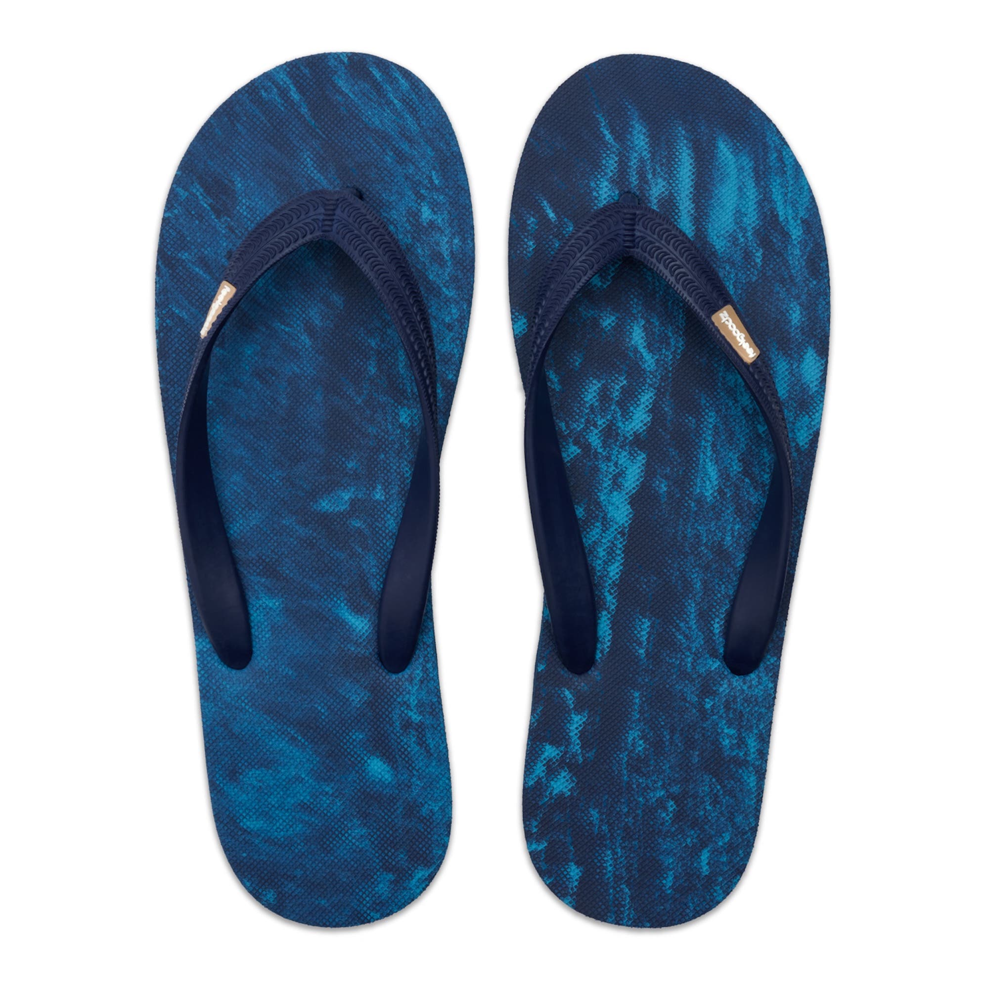 Feelgoodz Men’s Classicz Remix Natural Rubber Flip-Flop Thong Sandals, Alternate, color, Surge