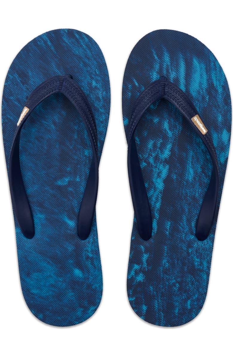 Feelgoodz Men’s Classicz Remix Natural Rubber Flip-Flop Thong Sandals, Alternate, color, Surge