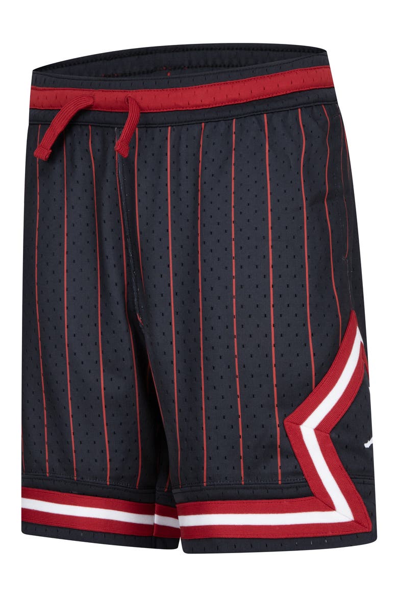 Kids' Print Dri-FIT Mesh Basketball Shorts, Alternate, color, BLACK