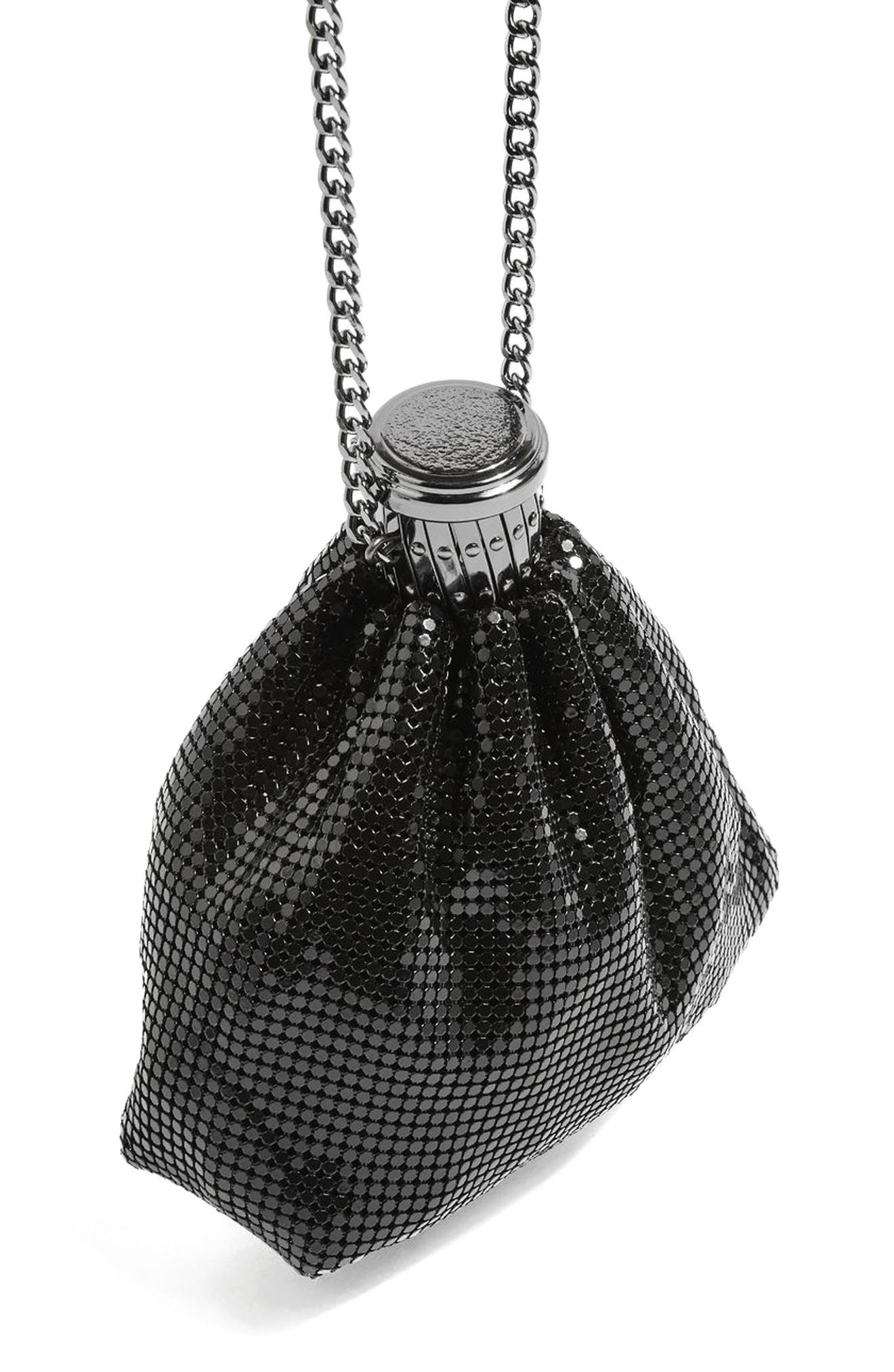 Topshop Chain Mail Pouch Crossbody Bag, Main, color, 