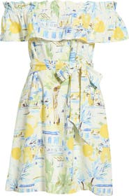 SUGARLIPS Amalfi Coast Off the Shoulder Minidress