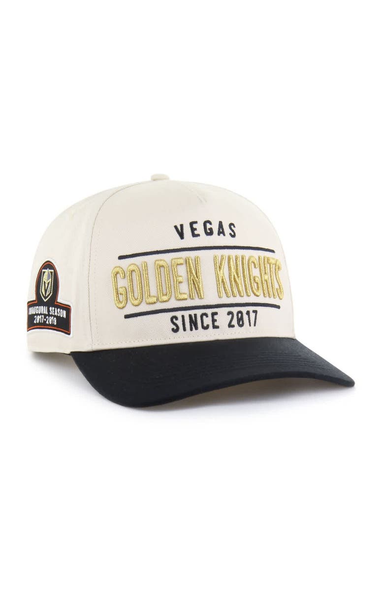 '47 Men's '47  Cream/Black Vegas Golden Knights Expansion Debut Two-Tone Hitch Adjustable Hat, Main, color, Cream