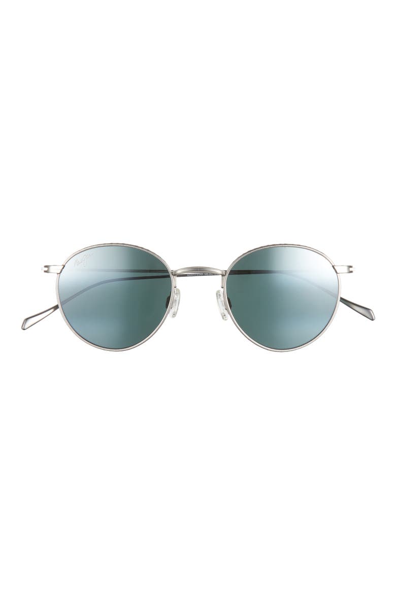 52mm Core Round Polarized Sunglasses, Main, color, SILVER SILVER GREY