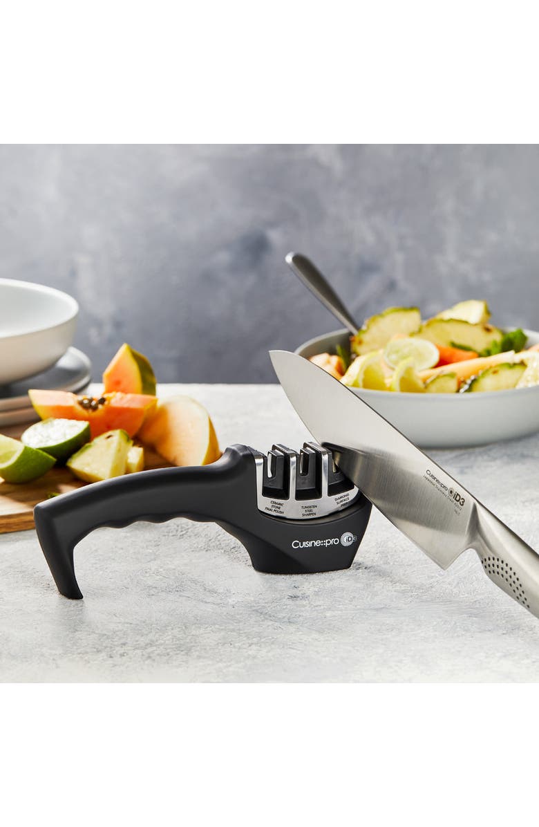 Cuisine::pro<sup>®</sup> iD3<sup>®</sup> 3-Step Knife Sharpener, Alternate, color, Black