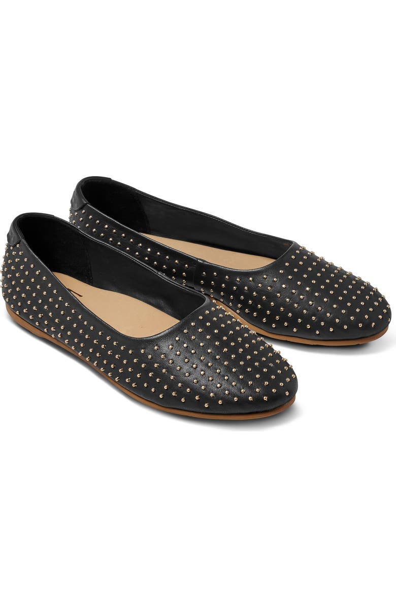 Beek Swiftlet Stud Ballet Flat, Main, color, Black