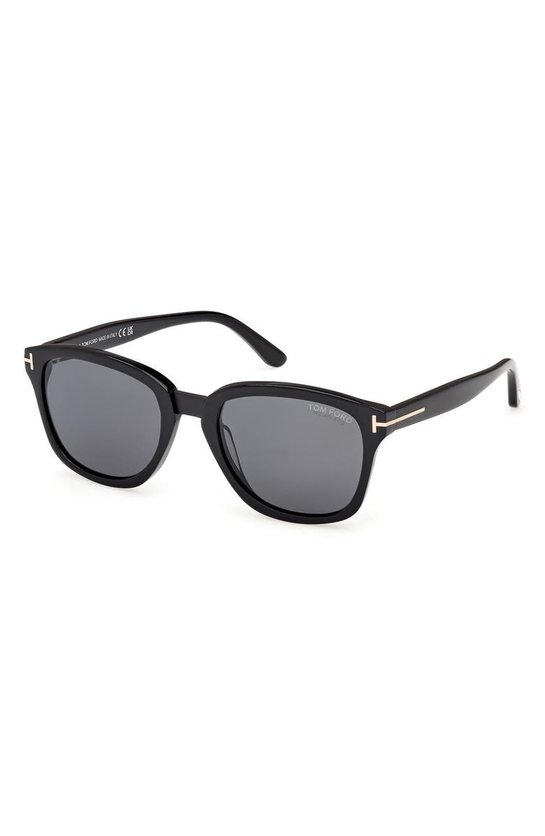 TOM FORD 53mm Square Polarized Sunglasses, Alternate, color, 