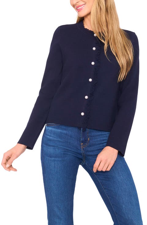 Fringe Trim Cardigan