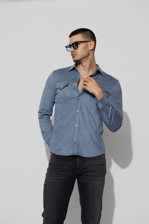 Eastwood Suede Western Snap Shirt