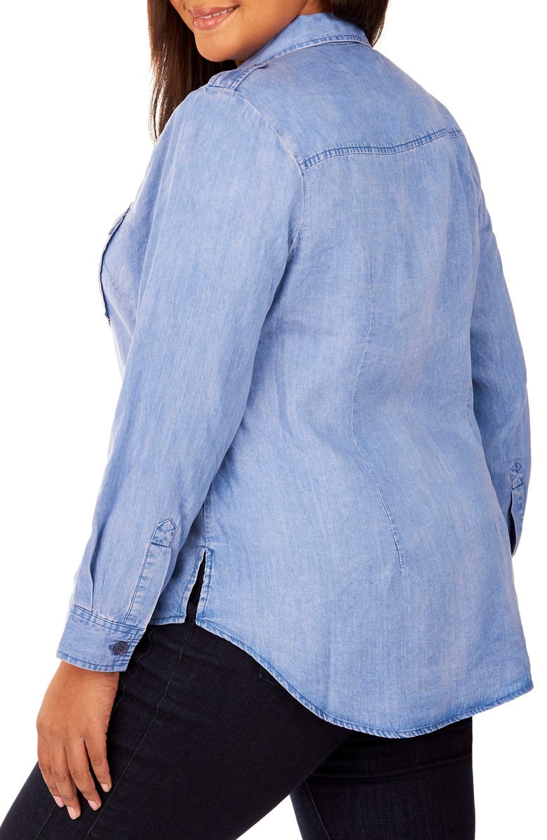 Rebel Wilson X Angels Soft Woven Army Shirt, Alternate, color, 