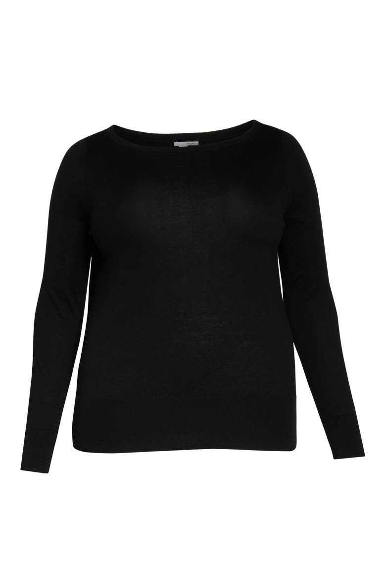 Boat Neck Sweater, Alternate, color, BLACK