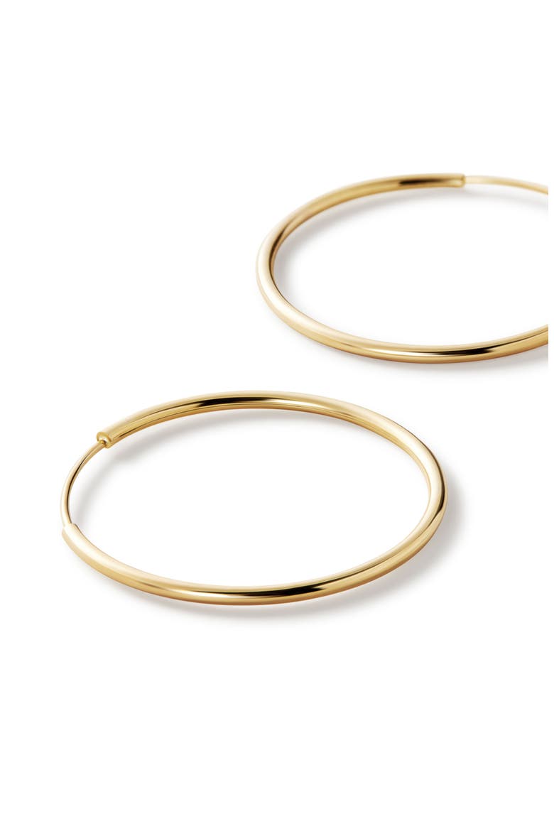 Small Gold Hoop Earrings - Gold Slim Hoops Large, Alternate, color, Gold