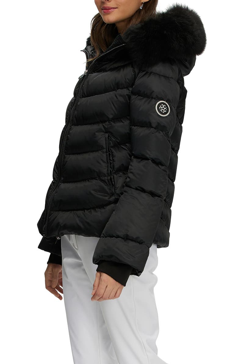 GORSKI Apres-Ski Short Jacket With Detachable Toscana Trim, Alternate, color, Black/Black