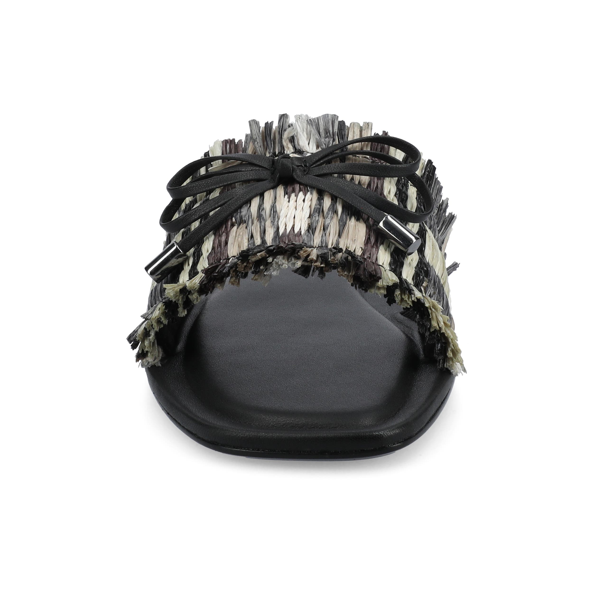 Birdies The Kiwi Bow Sandal, Alternate, color, Black Multi Raffia