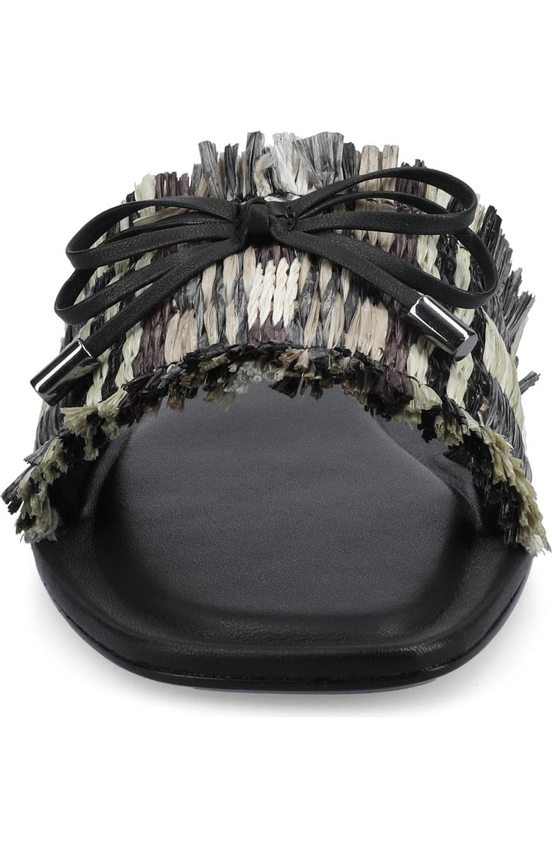 Birdies The Kiwi Bow Sandal, Alternate, color, Black Multi Raffia