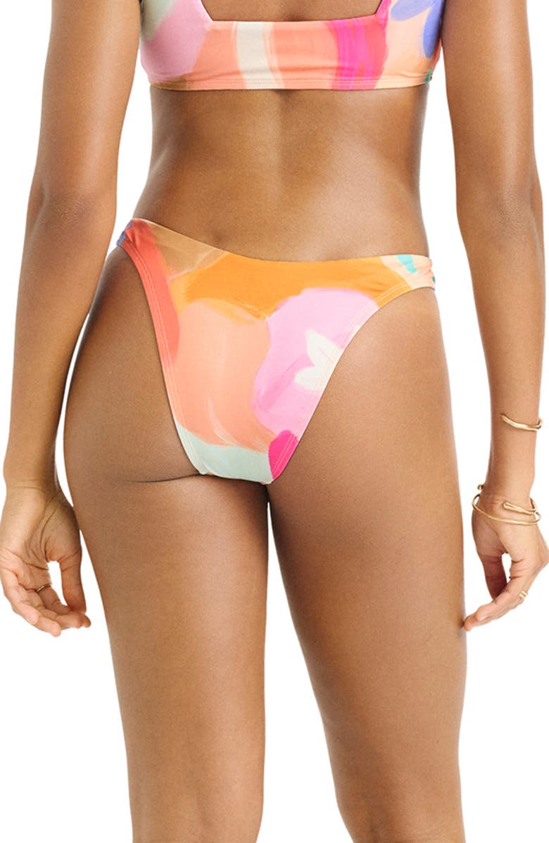 Vitamin A<sup>®</sup> California High Leg Bikini Bottoms, Alternate, color, In Bloom Color Block