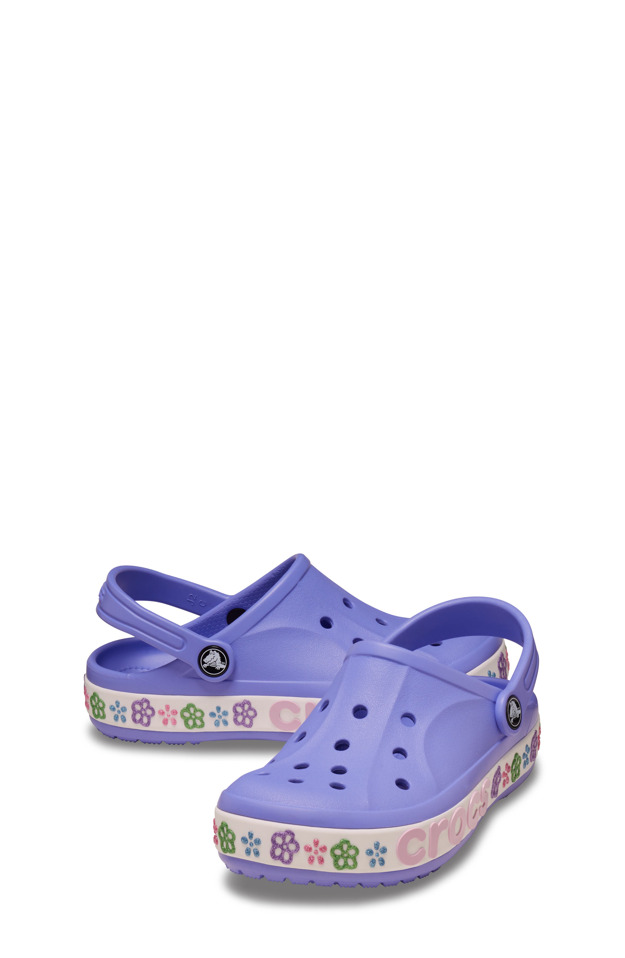 CROCS Kids' Bayaband Flower Clog, Alternate, color, Digital Violet