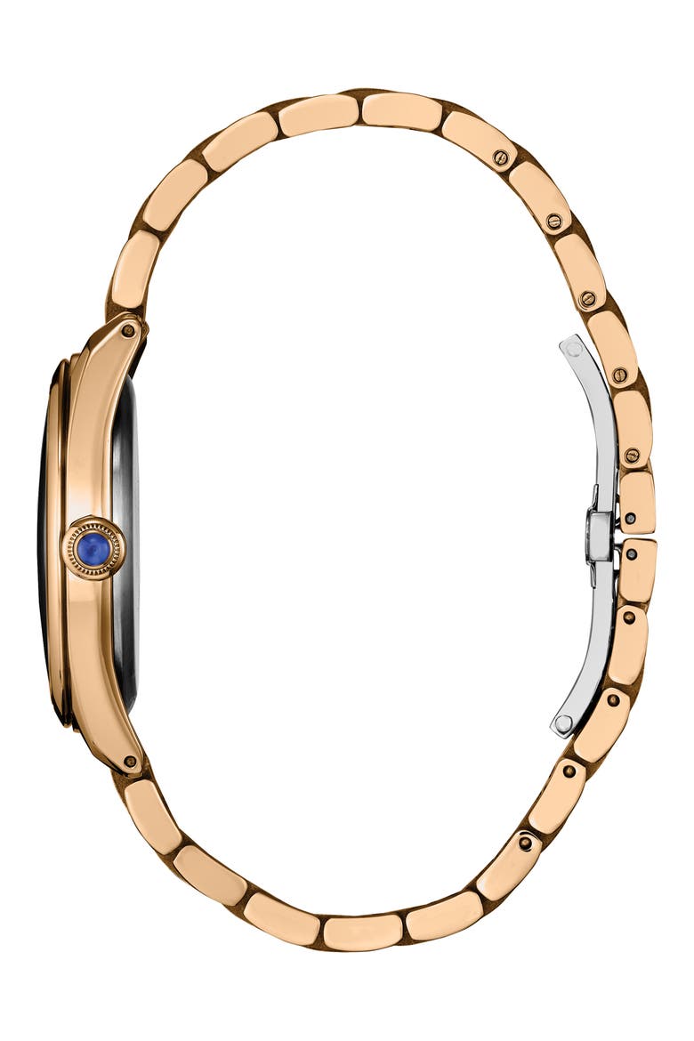 Classic Rose Gold Tone Bracelet Watch, 33mm, Alternate, color, BROWN/ ROSE GOLD-TONE