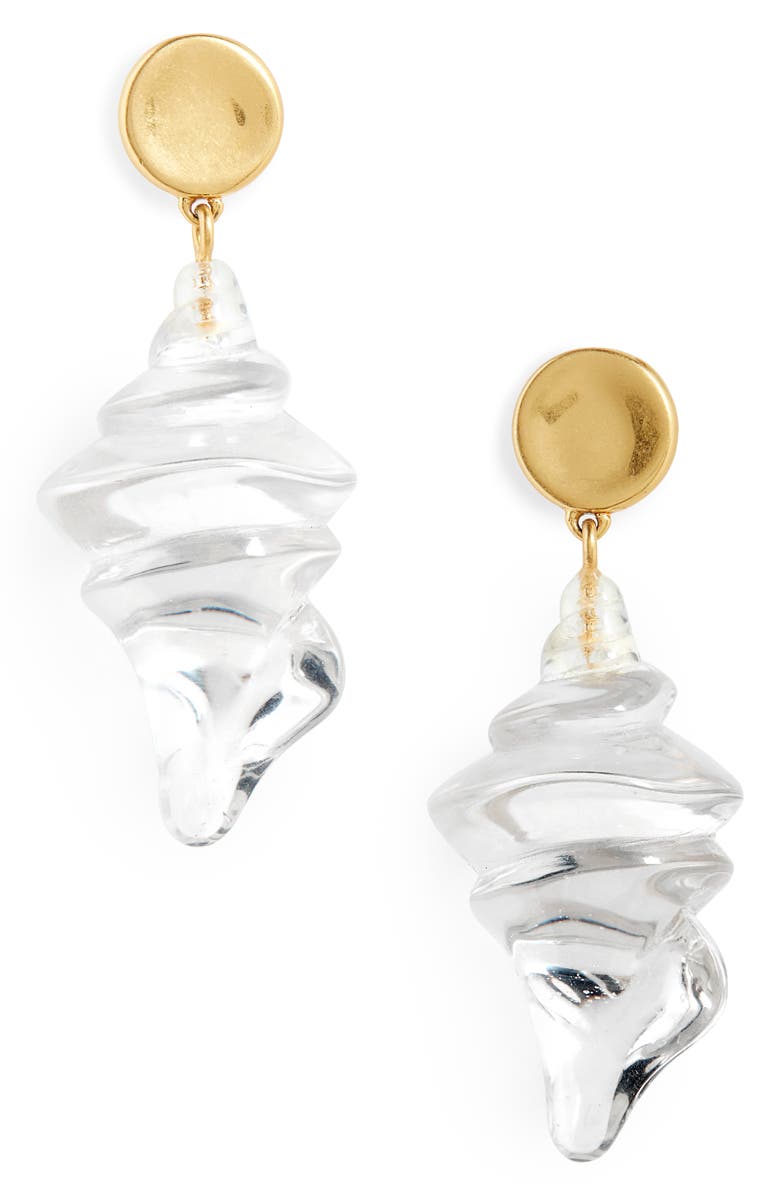Madewell Resin Shell Statement Earrings, Main, color,