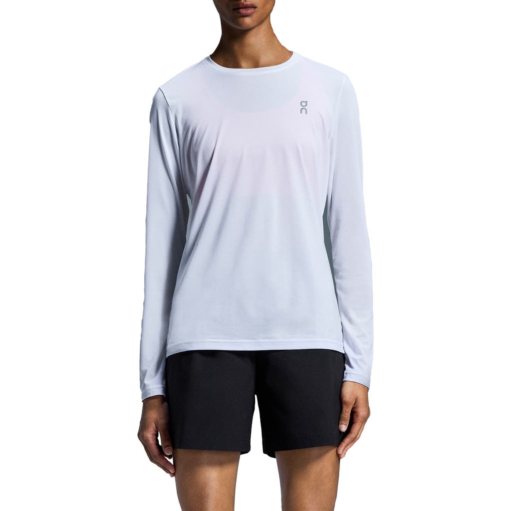 On Core Lg Sleeve Running T-shirt In White
