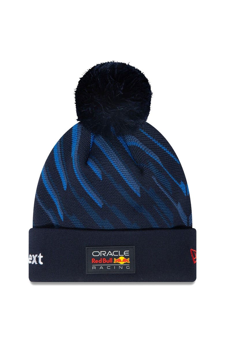 New Era Men's New Era Max Verstappen Navy Red Bull Racing 2023 Cuffed Knit Hat with Pom, Main, color, 
