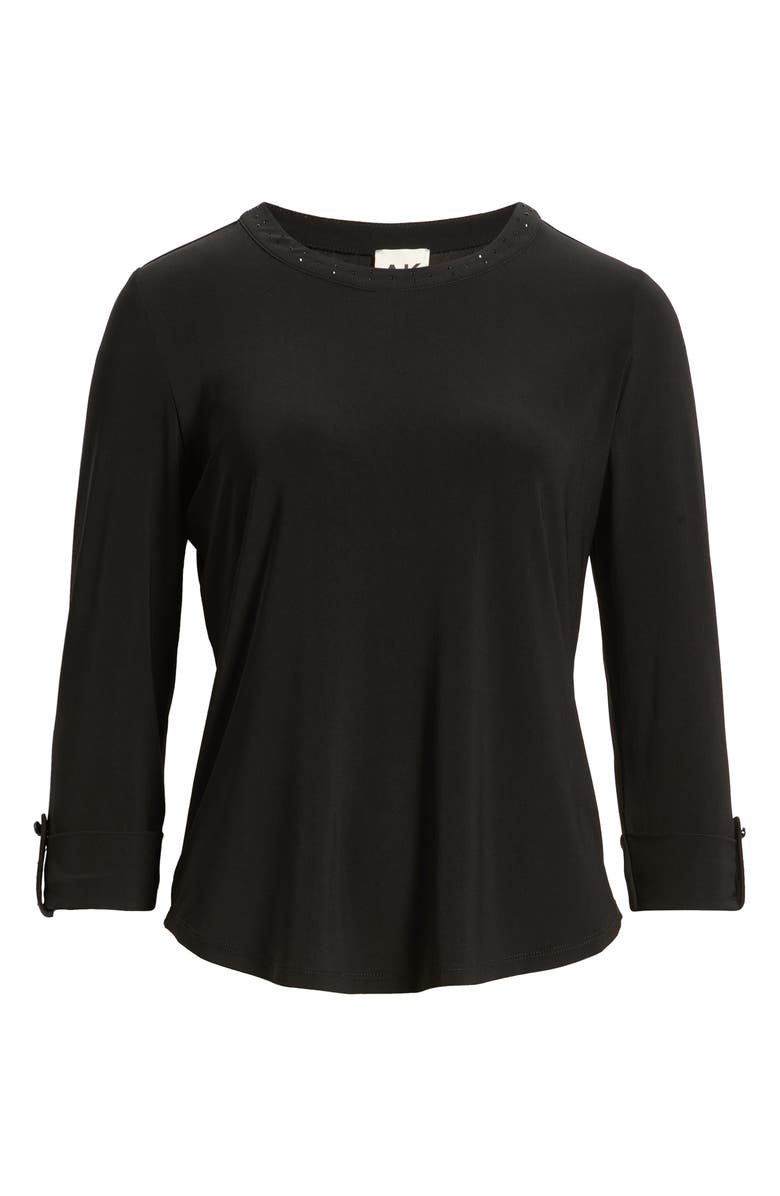 AK ANNE KLEIN Heat-Set Top, Alternate, color, Anne Black