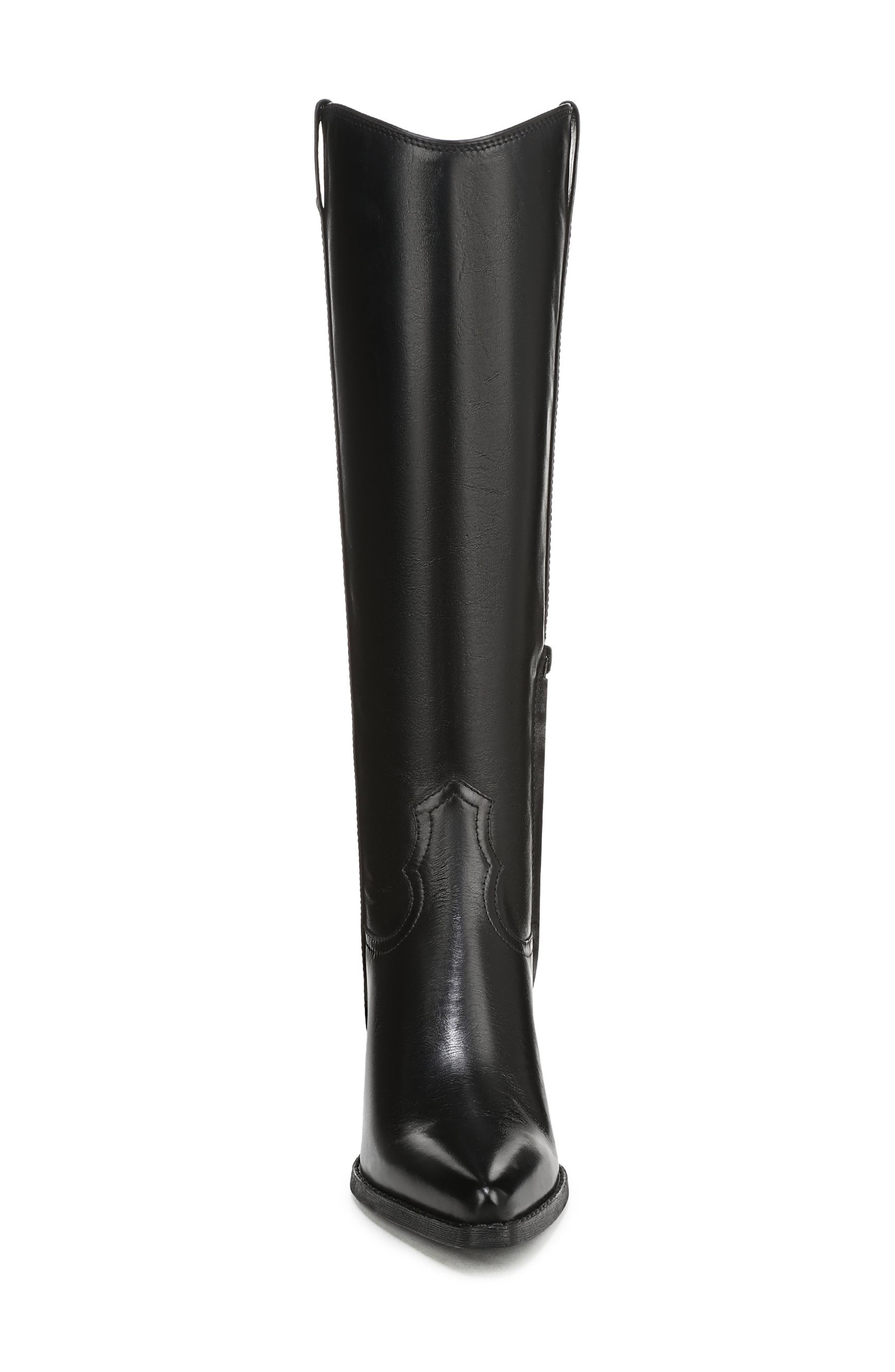 Sam Edelman Wyatt Knee High Western Boot, Alternate, color, Black