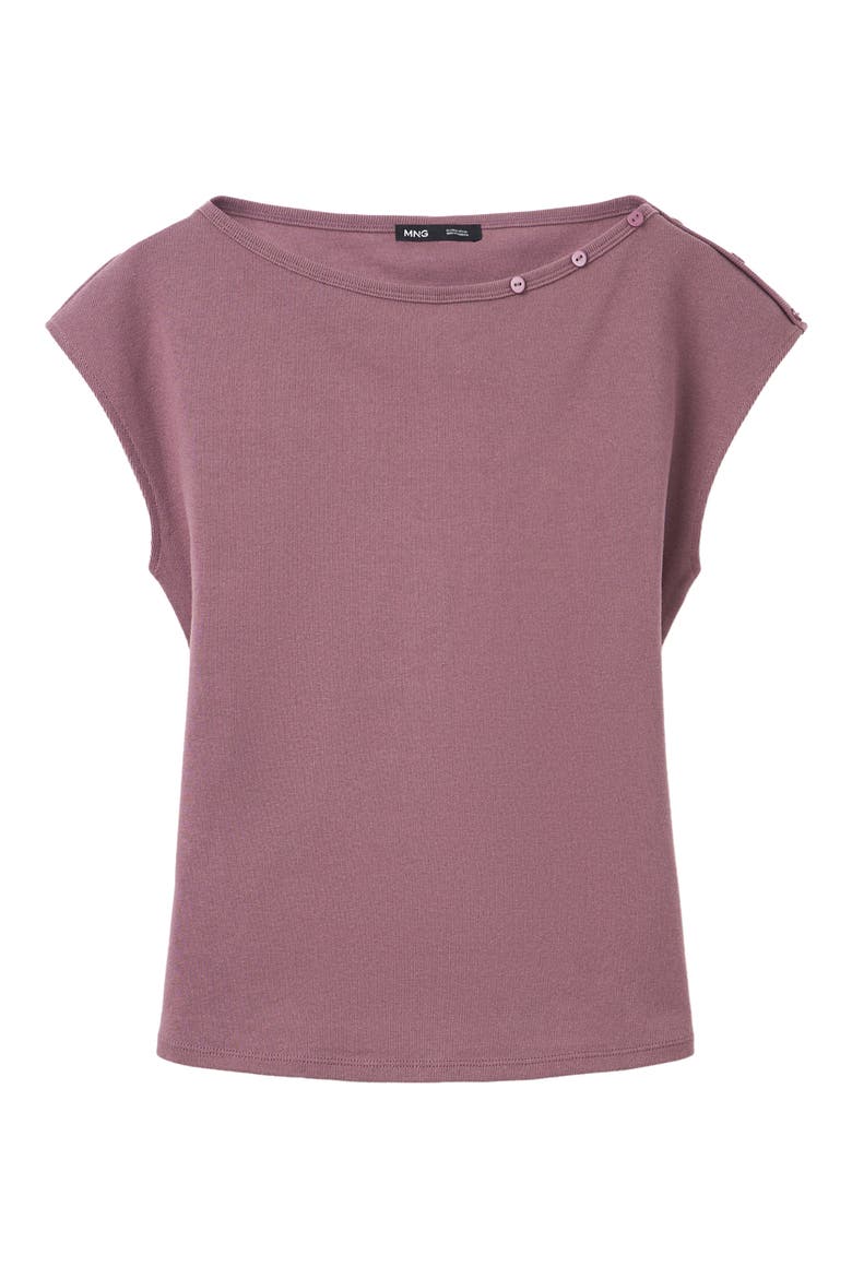 Boat Neck Cotton Tee, Alternate, color, LIGHT/PASTEL PURPLE